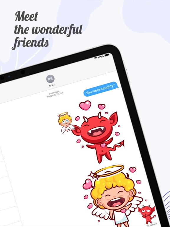 Screenshot #4 pour Angel and Devil Stickers