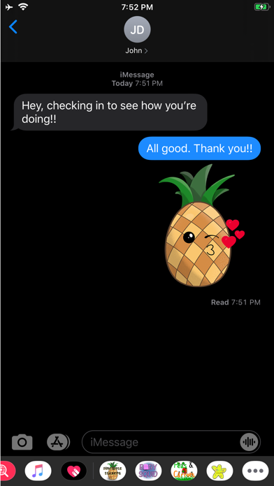 Screenshot #3 pour Pineapple Stickers Pack
