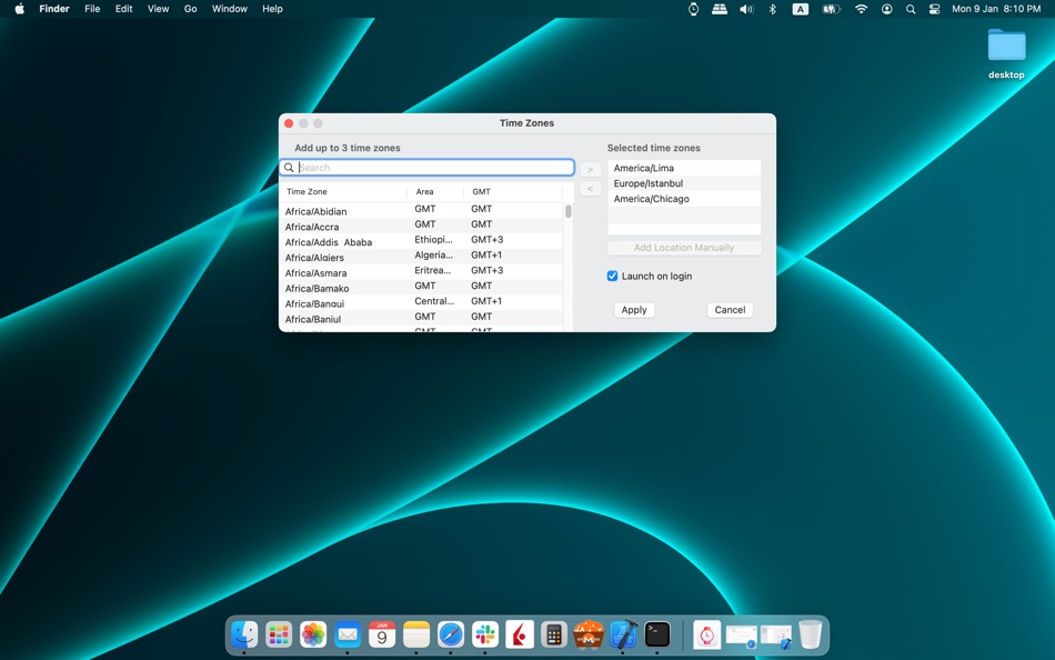 #4. World Clock: Global Timezones (macOS) 게시자: Sameh Aly