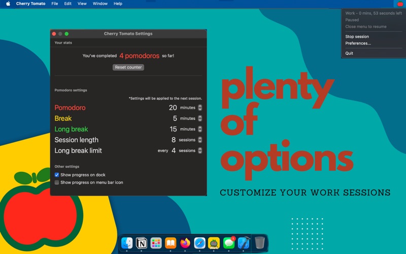Screenshot #3 for Cherry Tomato - Pomodoro timer