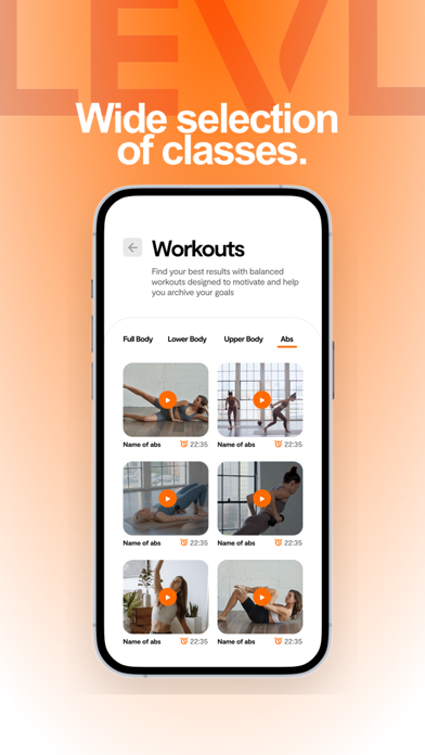 LEVL Fitness Screenshot