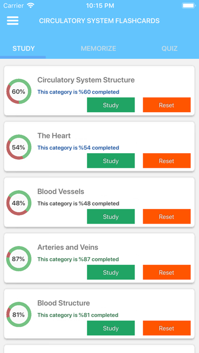 Screenshot #2 pour Circulatory System Study Cards