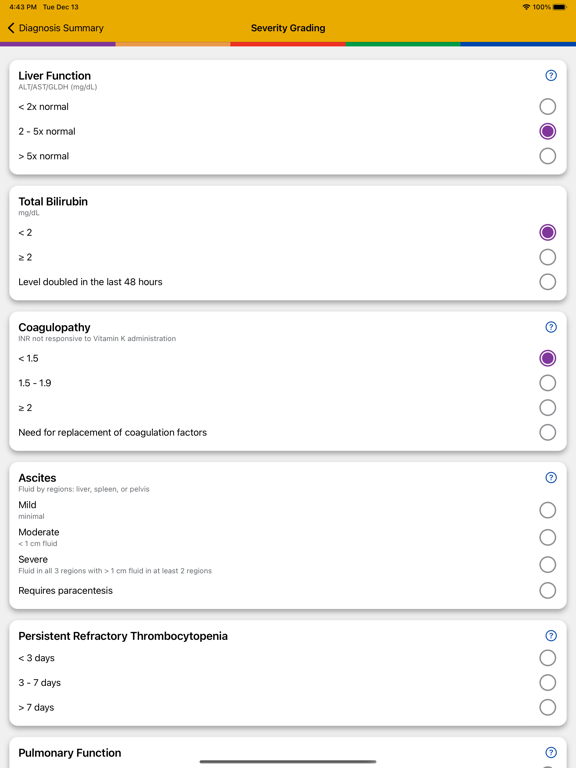 SOS/VOD Diagnosis and Grading iPad screenshot