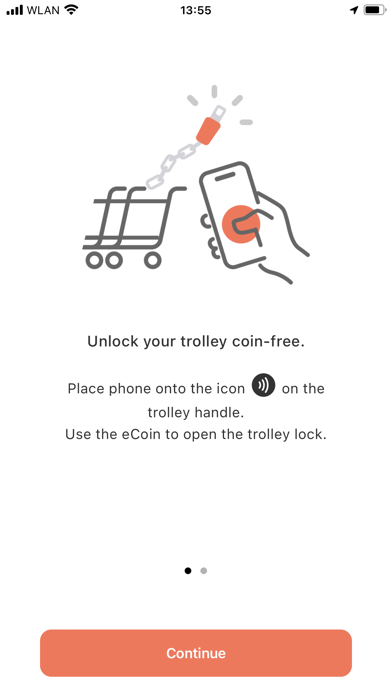 eCoin trolley token Screenshot