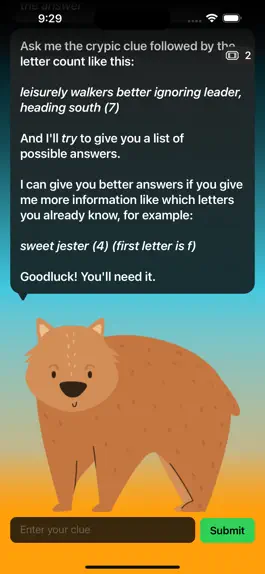 Game screenshot Cryptic Wombat: Crossword Help hack