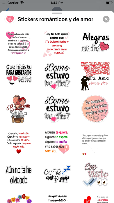Screenshot #1 pour Stickers románticos y de amor