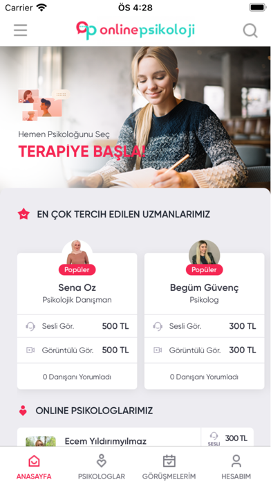 Online Psikoloji Screenshot