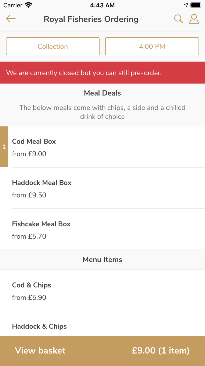 Royal Fisheries Ordering