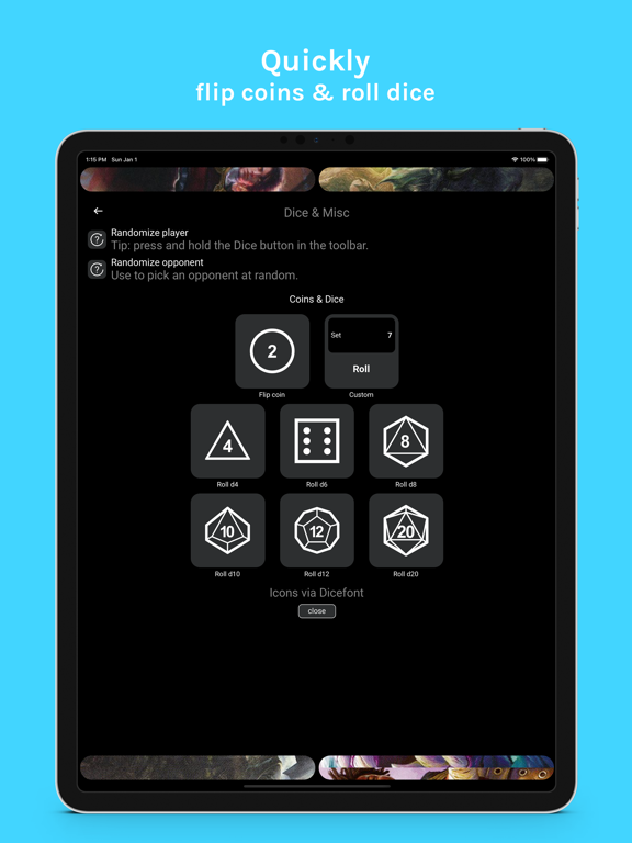 Lifetap Life Counter for MTG iPad screenshot 5 - Entertainment app