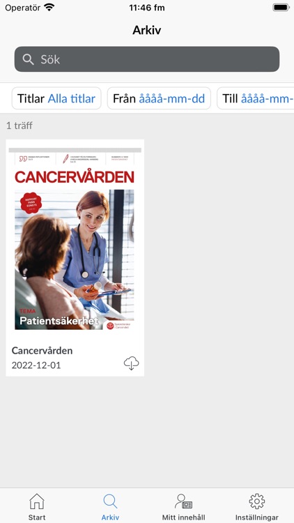Tidningen Cancervården
