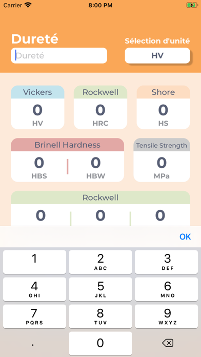 Screenshot #2 pour Hardness Unit Converter