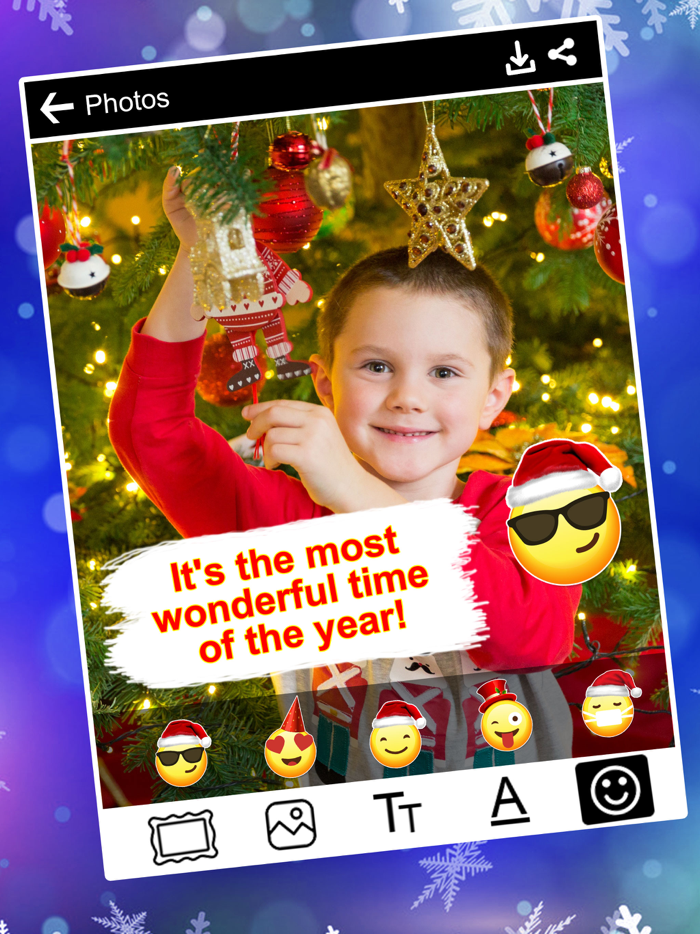 Christmas Photo Frame and Wishes