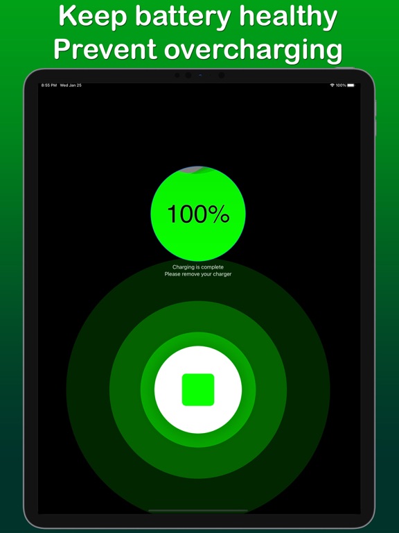 Battery Alarm - Charge Alert iPad screenshot 1 - Utilities app