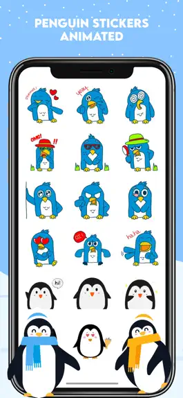 Game screenshot Penguin Stickers Animated apk