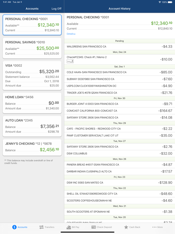 Bratt Bank iPad screenshot 1 - Finance app