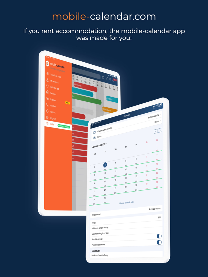 mobile-calendar booking system