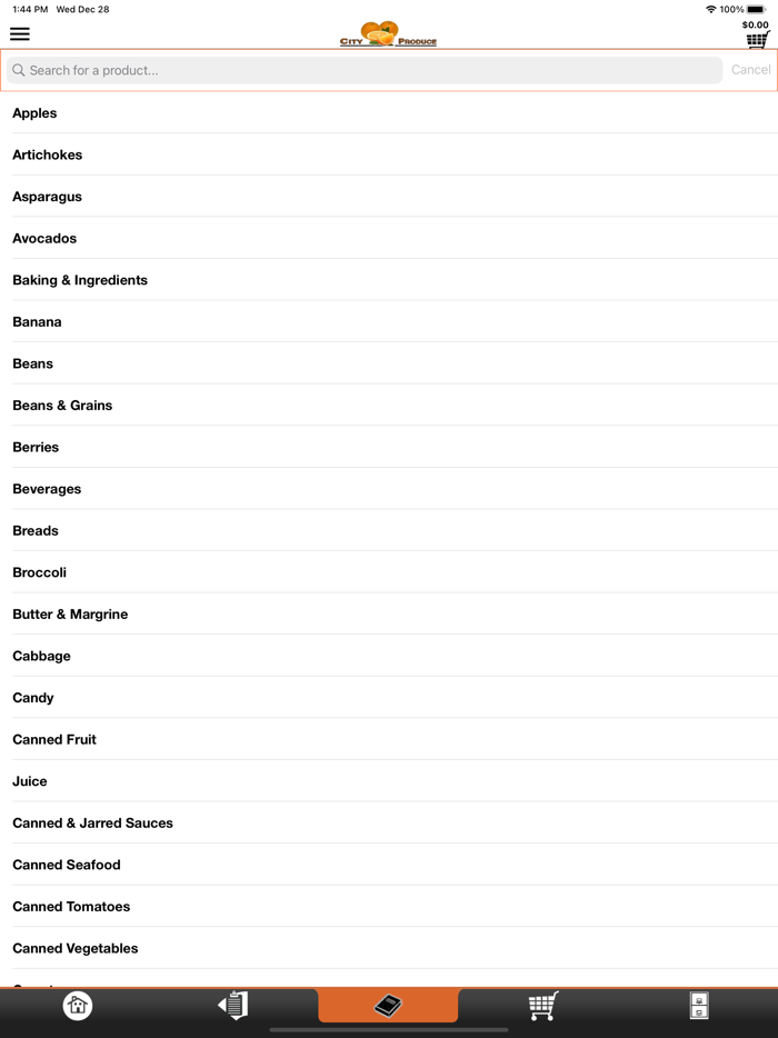 City Produce Mobile Ordering