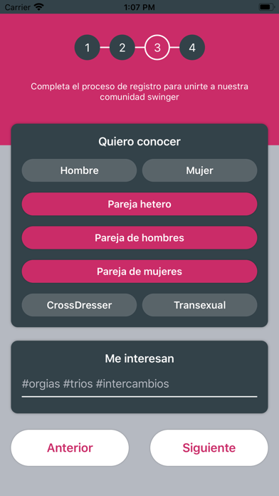 SwingersApp Screenshot