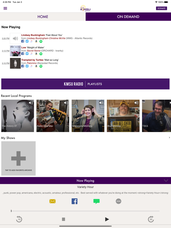 KMSU iPad screenshot 3 - Entertainment app