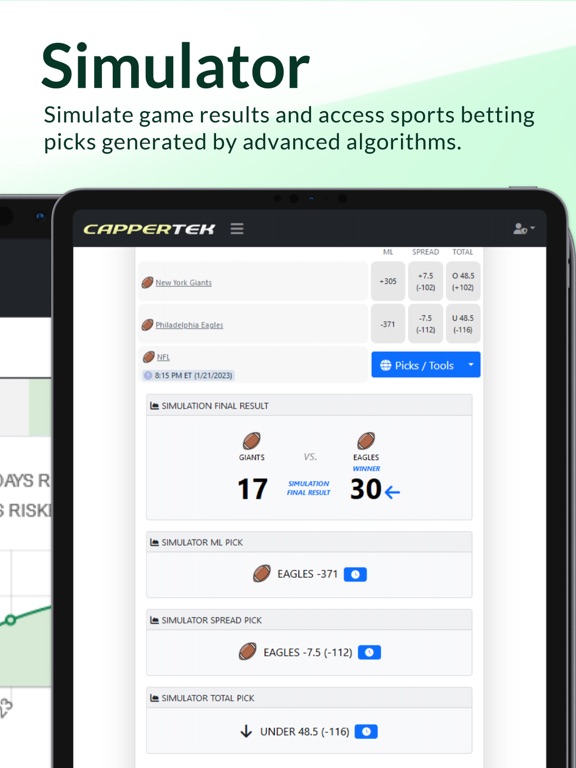 CapperTek Sports Betting Tools iPad screenshot