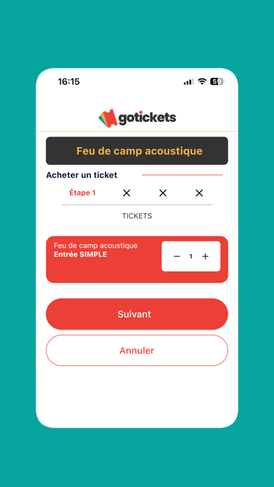 Go Tickets Vendeur Screenshot