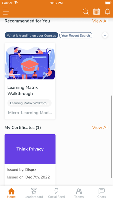Learning Matrix Screenshot