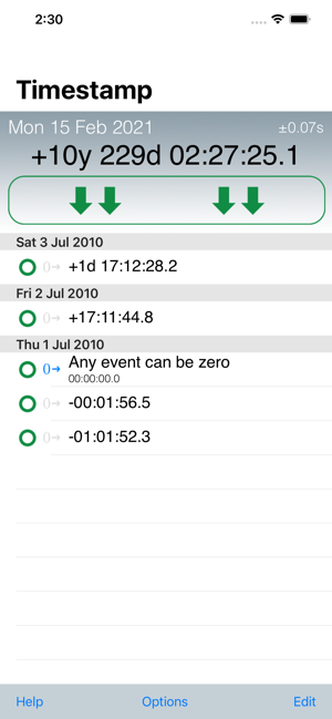 ‎Emerald Timestamp Screenshot