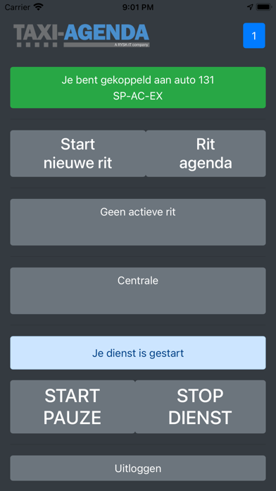 Taxi-agenda.com driver Screenshot