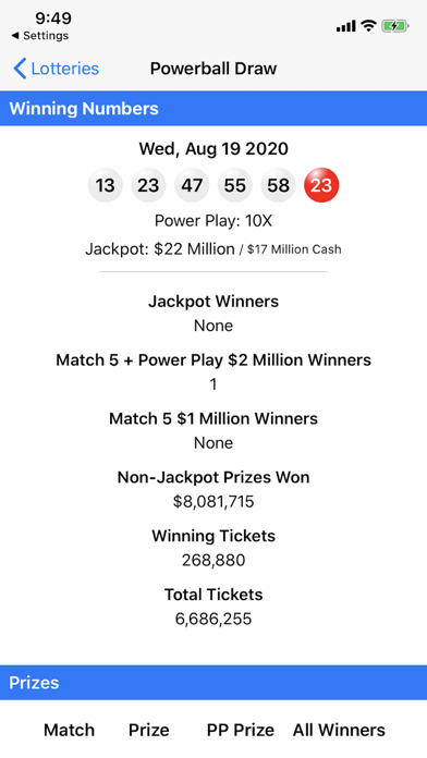 Lotto Central Screenshot