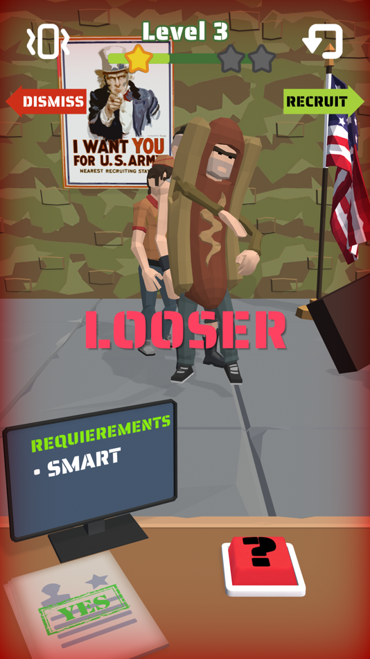 #5. Army Recruiter Simulator (iOS) By: LIPSAR STUDIO, OOO