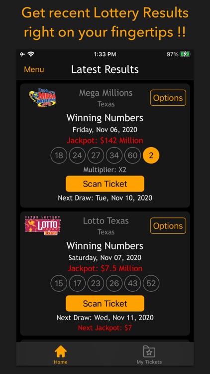 Lottery results-Ticket scanner screenshot-0