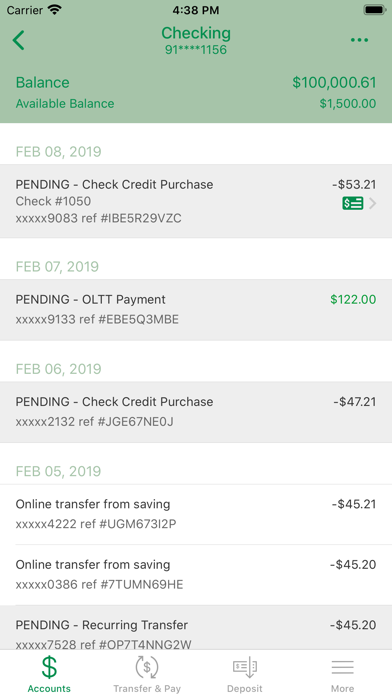 Merchants Bank Mobile Banking Screenshot
