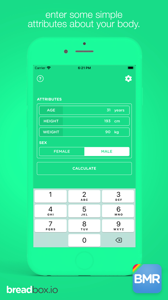 Basal Metabolic Rate Calc