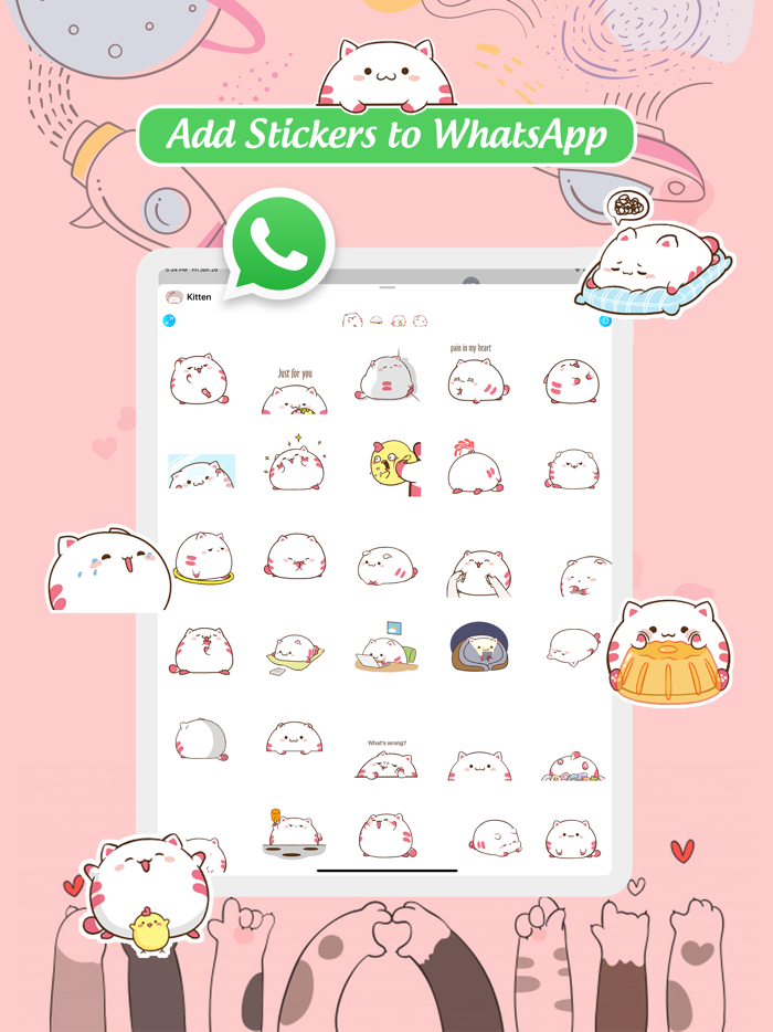 Cute Chubby Kitten Stickers