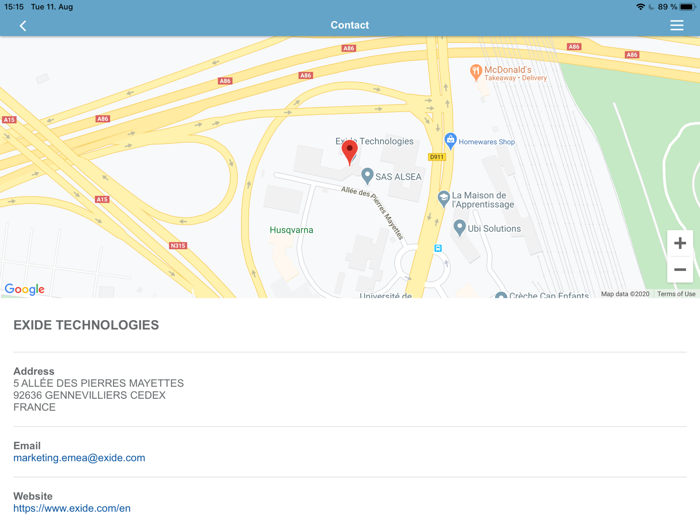 EXIDE Battery Finder