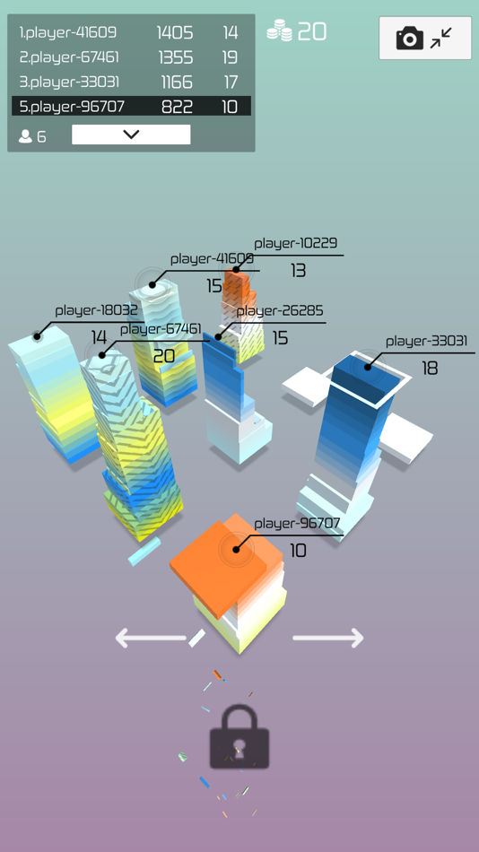 #8. towerz.io - Multiplayer Stack (iOS) 由: Murat Yucel