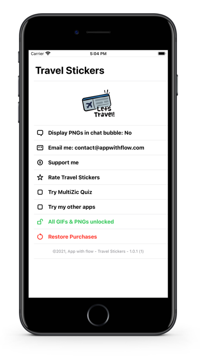 Screenshot #1 pour Travel - GIFs & Stickers