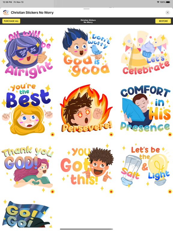 Screenshot #5 pour Christian Stickers - No Worry