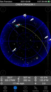 gosatwatch satellite tracking iphone screenshot 2