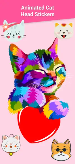 Game screenshot Animated CAT HEADS Stickers mod apk
