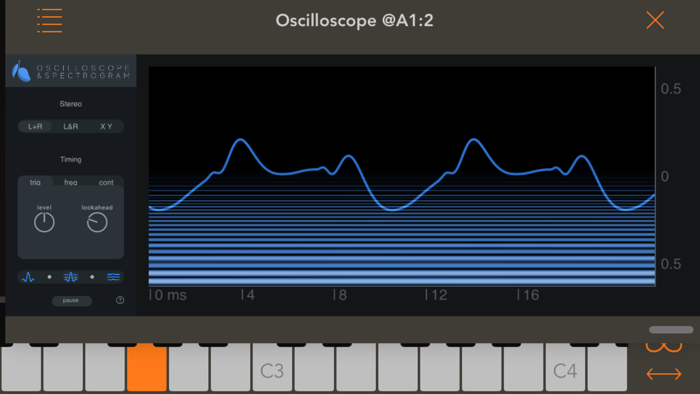 Oscilloscope and Spectrogram