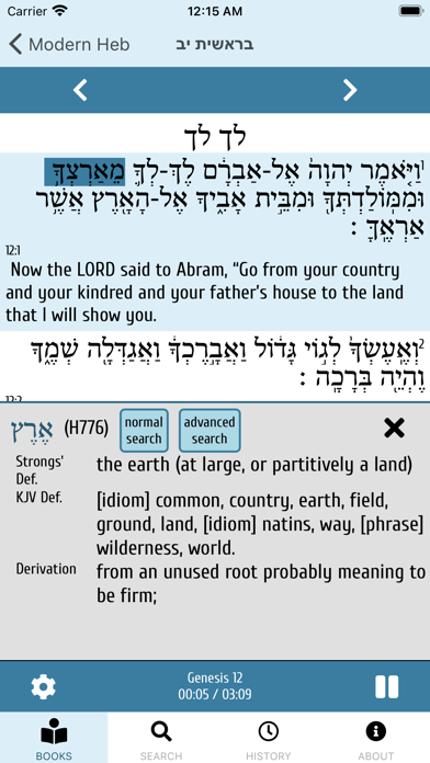 Modern Hebrew Bible Screenshot