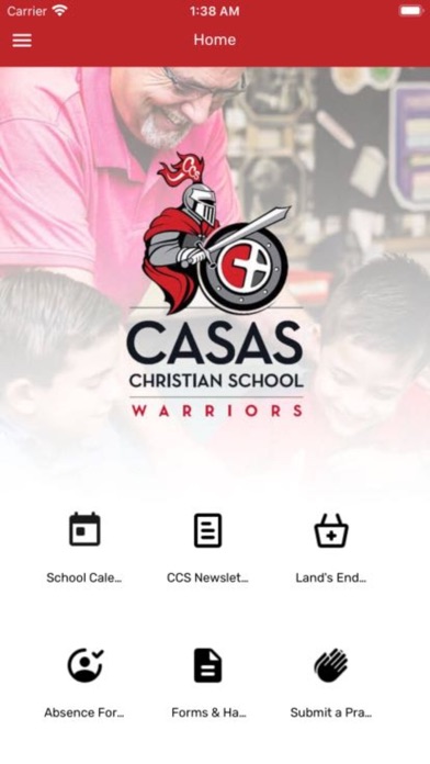 Casas Christian School. Screenshot