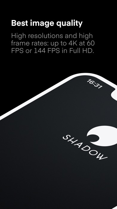 Screenshot from Shadow App