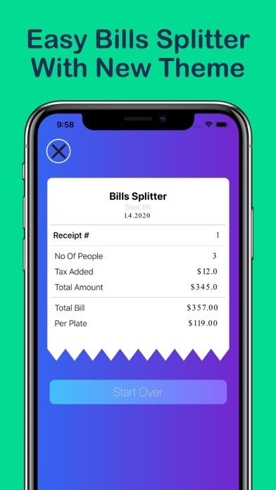 Screenshot #3 pour Bills Splitter Widget - budget