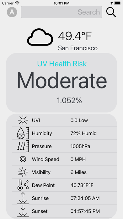 Today's Health Screenshot