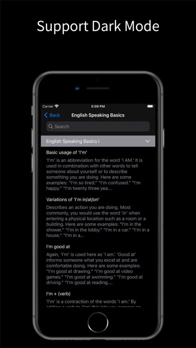 English Learning Application Screenshot