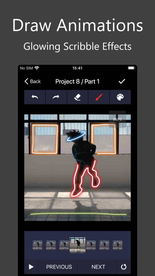 Scribble Video Editor: Neon FX - 1.3.0 - (iOS)