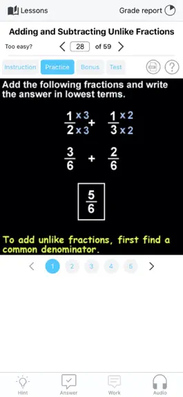 Game screenshot 5th Grade Math Tutor hack