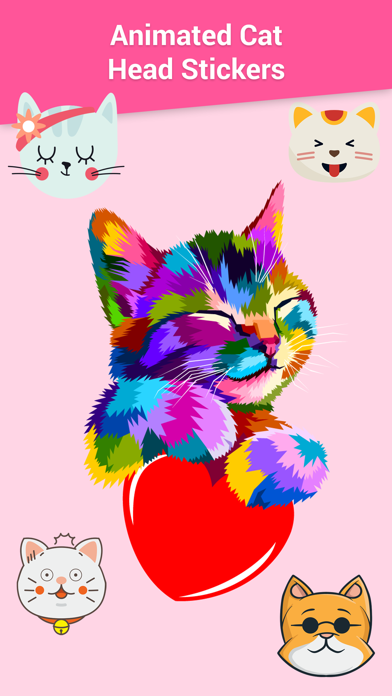 Animated CAT HEADS Stickers Screenshot